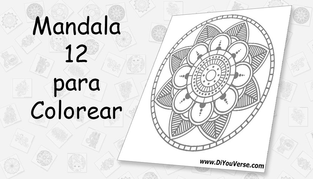 Mandala 12 para Colorear