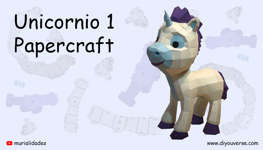 Unicornio 1 Papercraft