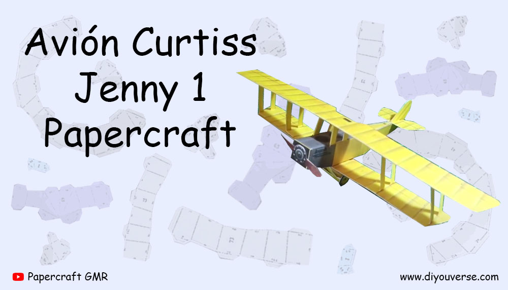Avión Curtiss Jenny 1 Papercraft