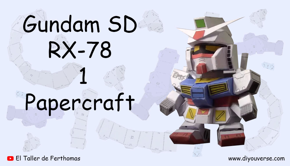 Gundam SD RX-78 1 Papercraft
