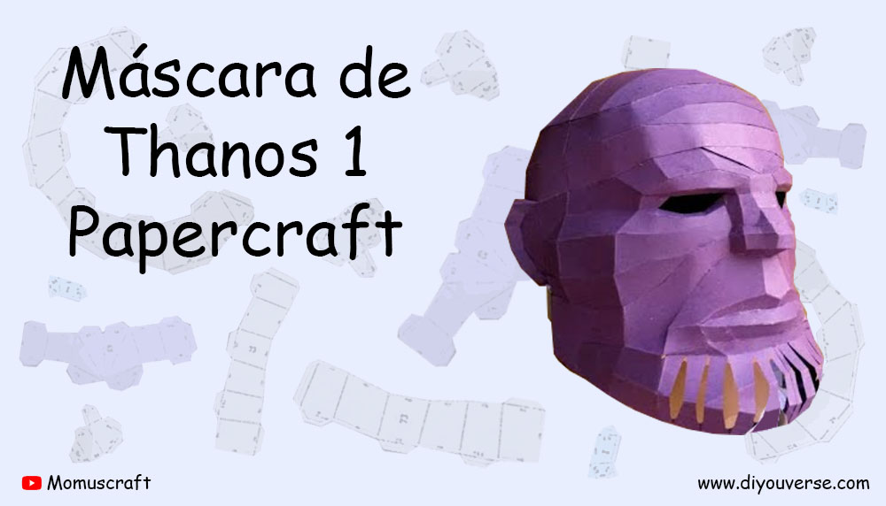 Máscara de Thanos 1 Papercraft