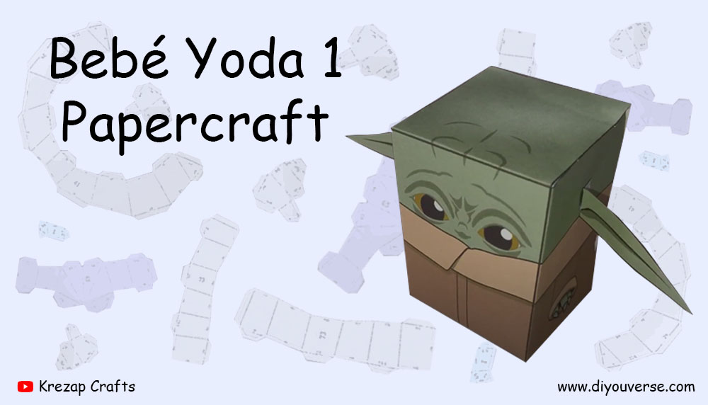 Bebé Yoda 1 Papercraft