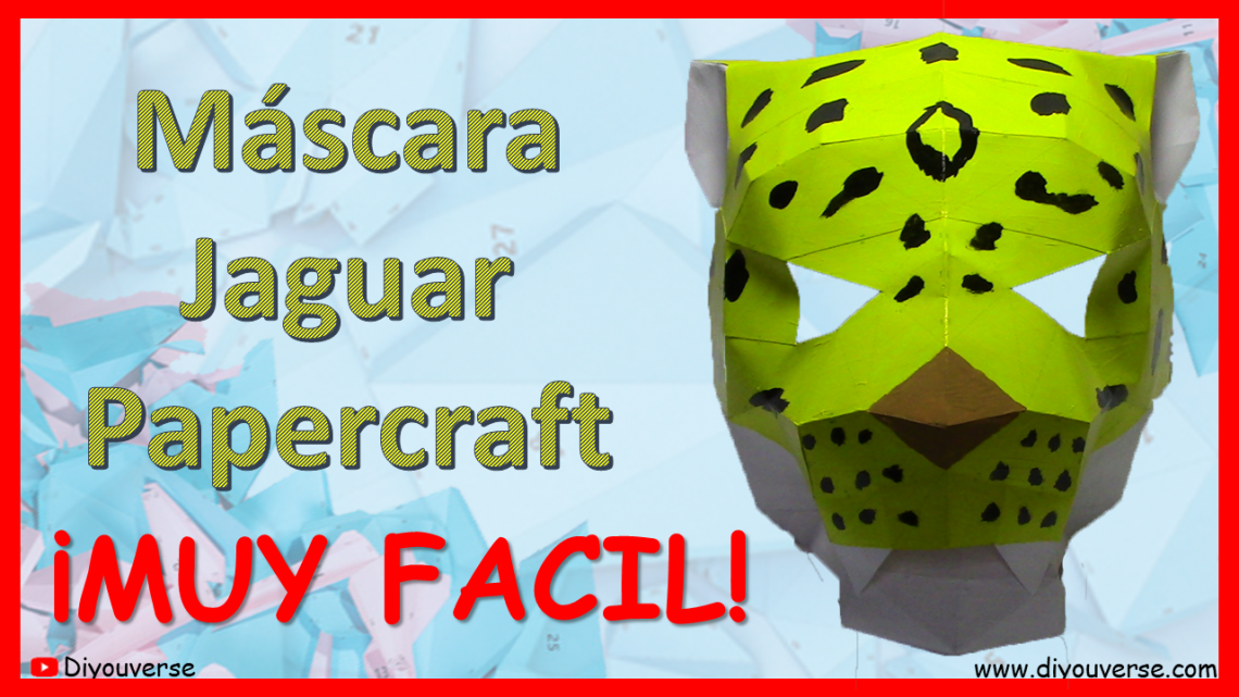 Máscara de Jaguar Papercraft
